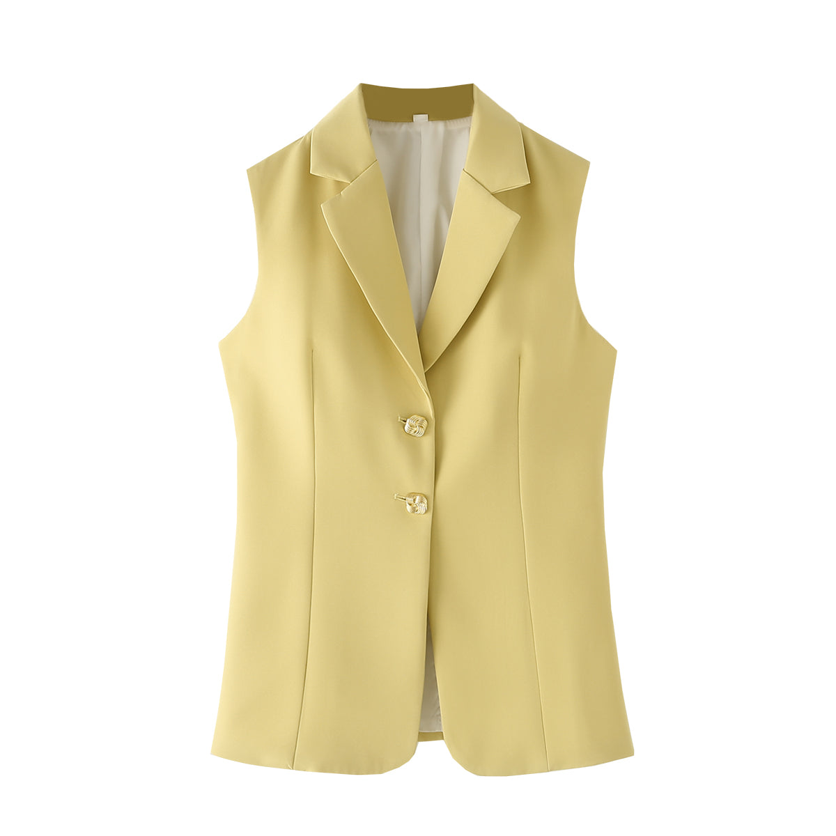 Women Solid Spring Elegant Loose Vest Coat