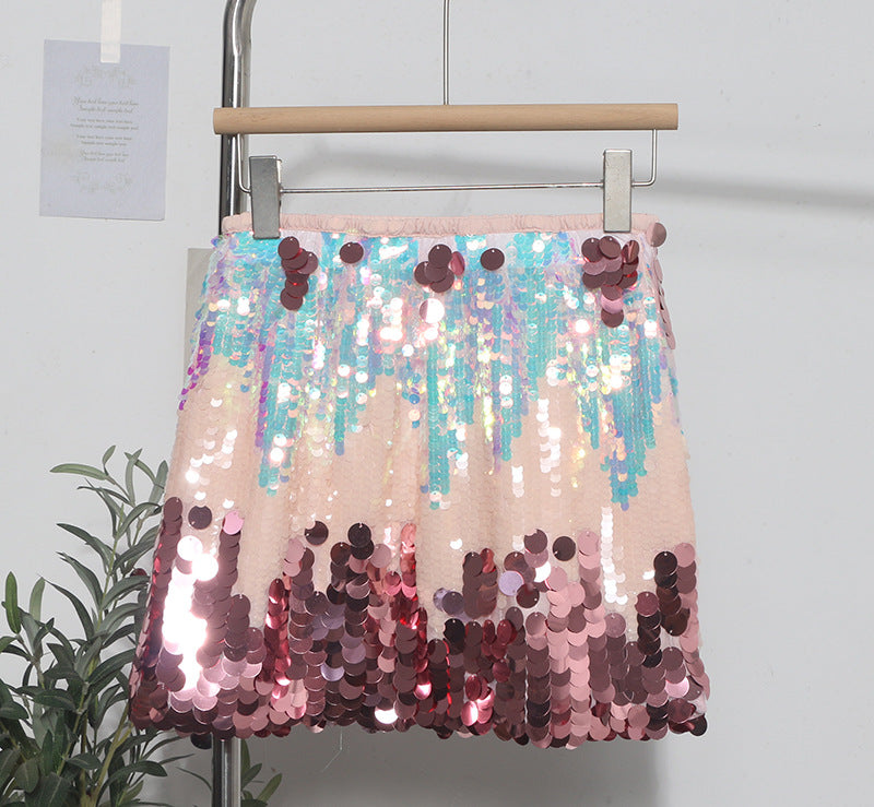 Colorful Sequined Shiny Skirt