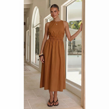 Backless No Sleeve Dress