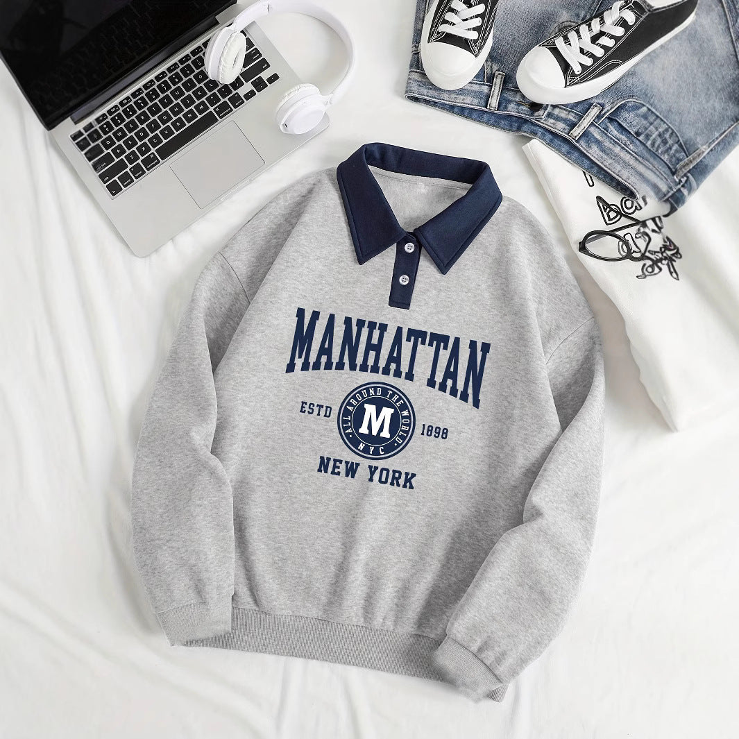 Long Sleeve Collared Sweater
