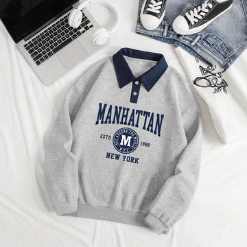 Long Sleeve Collared Sweater