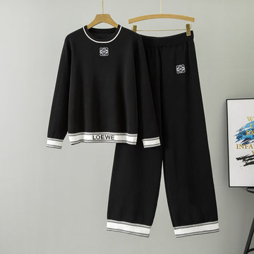 Designer Like Two Piece Set Wide Leg Pants