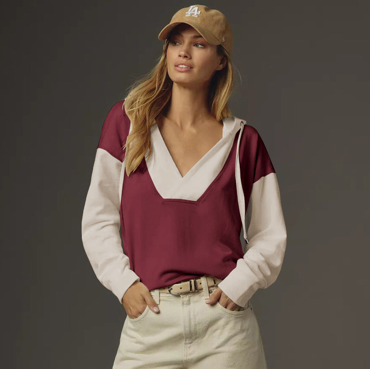 Wine Red and Apricot