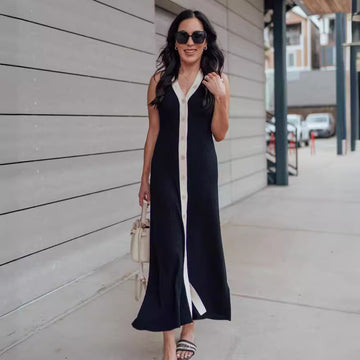 V neck Sleeveless Knitted Dress