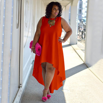 Sleeveless round Neck Dress