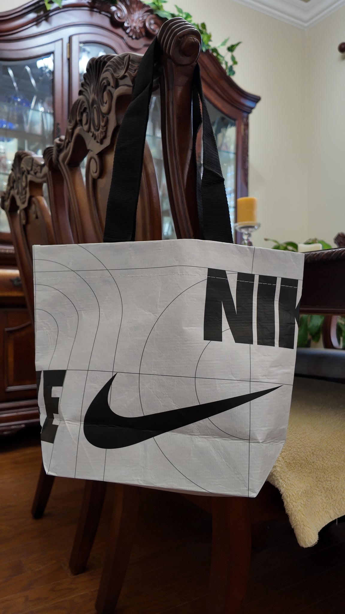 Graphic Grid Just Do It Reusable Tote Bag