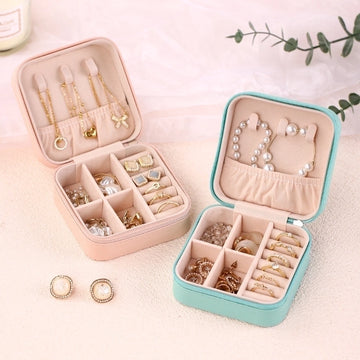 Solid Color PU Leather Jewelry Boxes